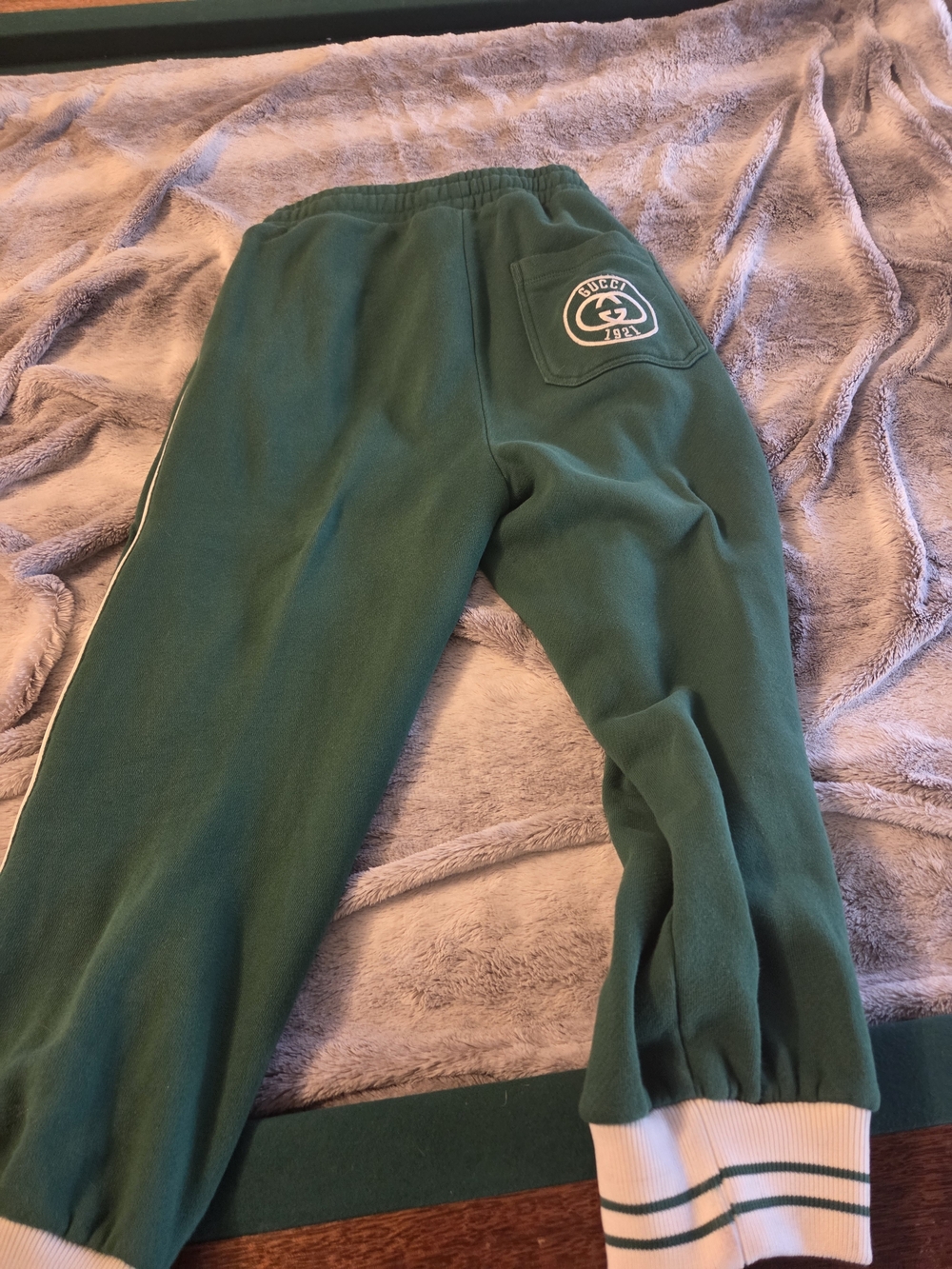 GG Green Crewneck Hoodie And Matching JOGGERS - SET - Picture 6 of 8